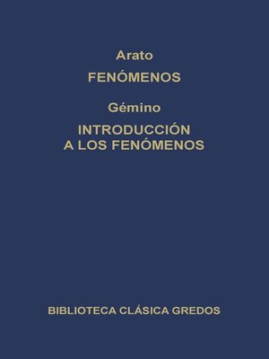cover image of Fenómenos. Introducción a los fenómenos.